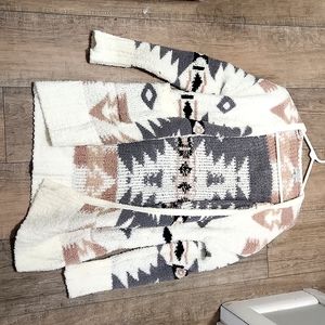 Warm & Cozy Lifestyle Fuzzy Knit Cardigan - Adult Small